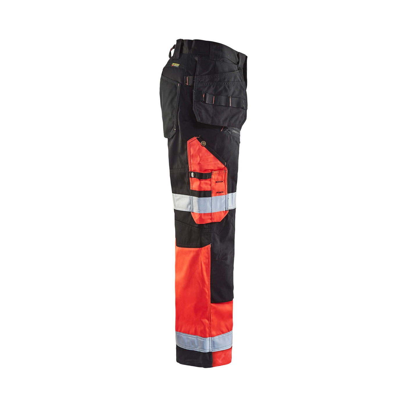Blaklader X1500 Hi-Vis Trousers 15081860 Black/Red Right #colour_black-red