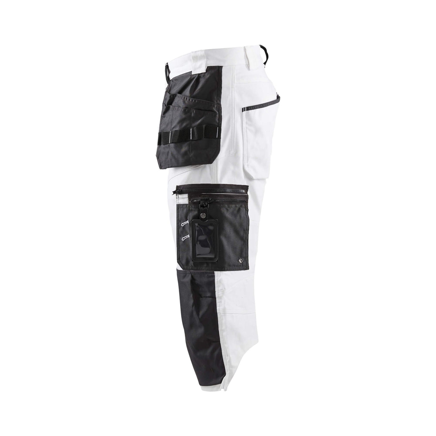 Blaklader X1500 Painters Pirate Trousers White 15111210 White/Dark Grey Left #colour_white-dark-grey