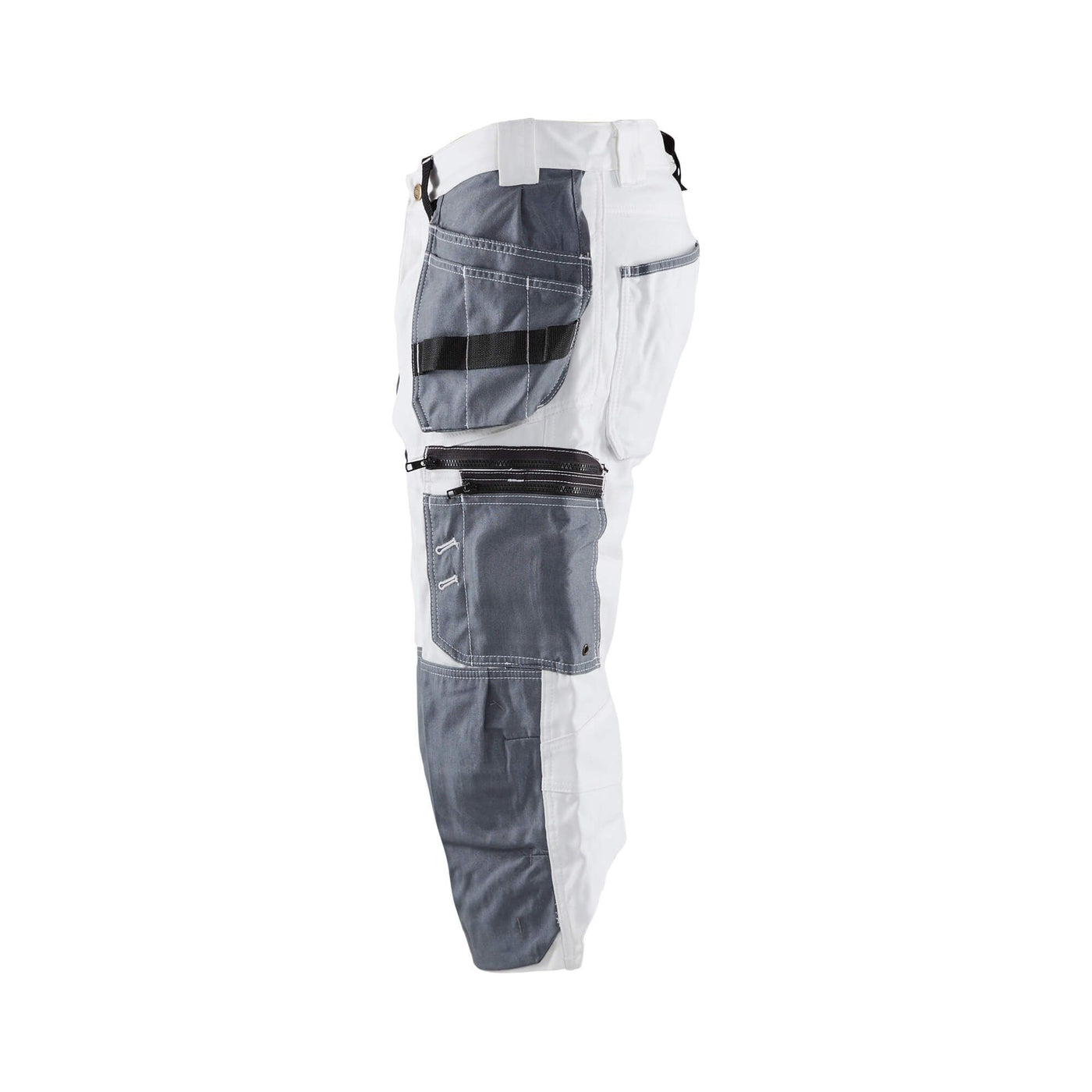 Blaklader X1500 Painters Pirate Trousers White 15111210 White/Grey Left #colour_white-grey