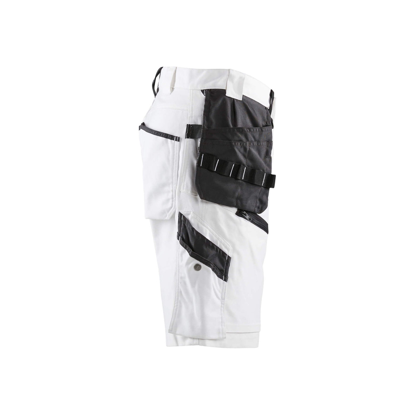 Blaklader X1500 Painters Shorts White 15121210 White/Dark Grey Right #colour_white-dark-grey