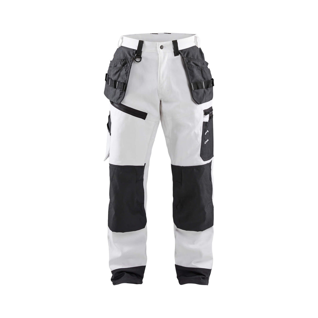 Blaklader X1500 Painters Trousers White 15101210 White/Dark Grey Main #colour_white-dark-grey