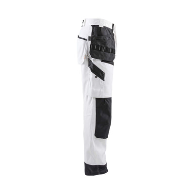 Blaklader X1500 Painters Trousers White 15101210 White/Dark Grey Right #colour_white-dark-grey