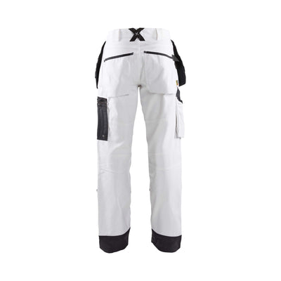 Blaklader X1500 Painters Trousers White 15101210 White/Dark Grey Rear #colour_white-dark-grey