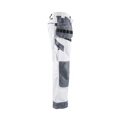 Blaklader X1500 Painters Trousers White 15101210 White/Grey Right #colour_white-grey