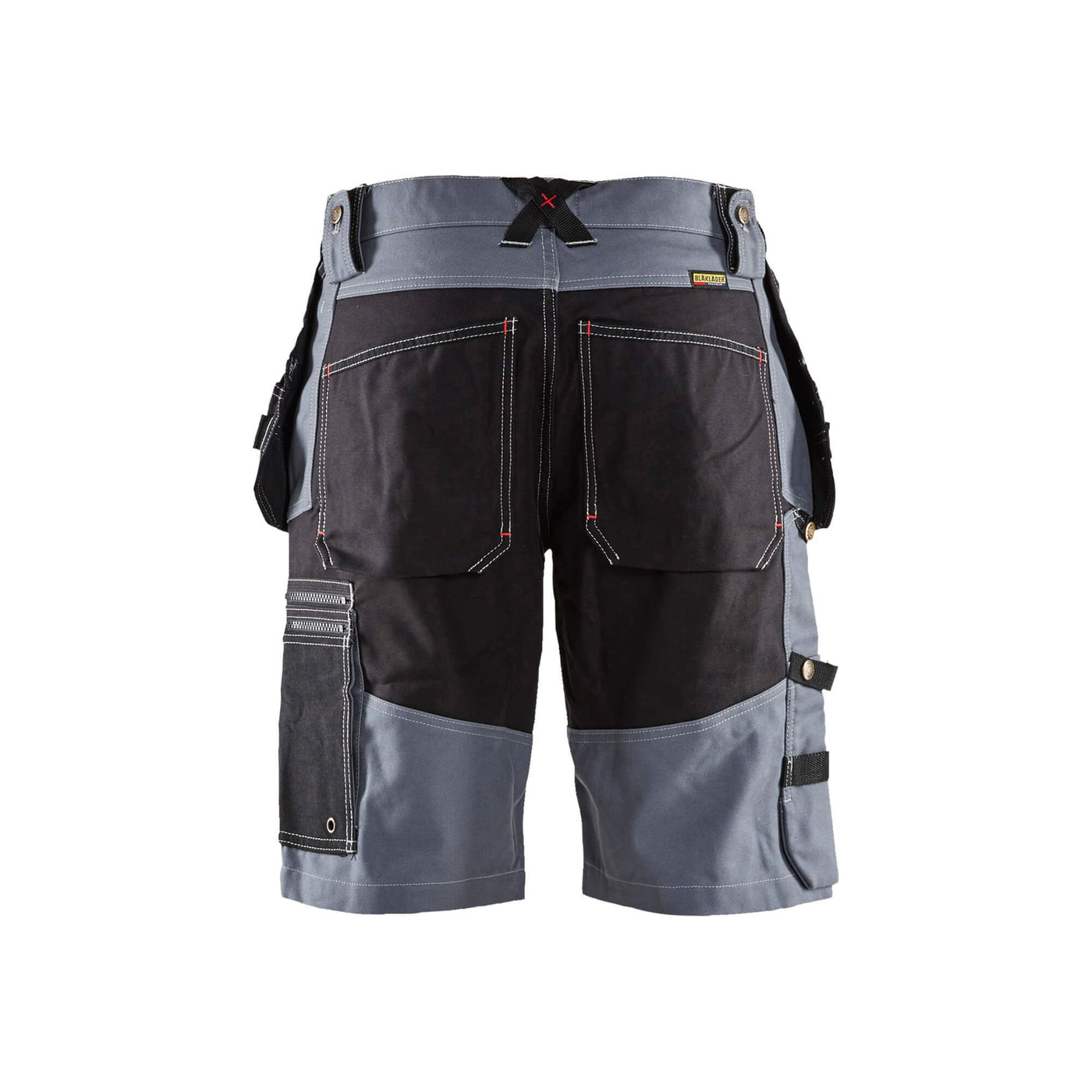 Blaklader X1500 Shorts Grey Black 15021370 Grey/Black Rear #colour_grey-black