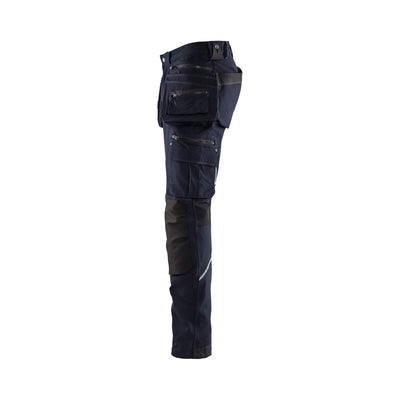 Blaklader X1900 4-Way-Stretch Trousers 19981644 Dark Navy Blue/Black Left #colour_dark-navy-blue-black