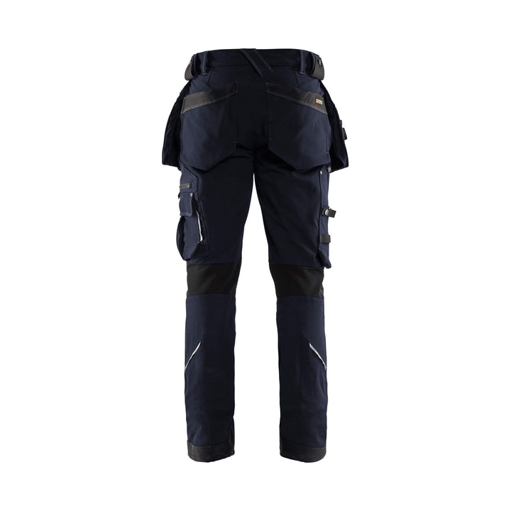 Blaklader X1900 4-Way-Stretch Trousers 19981644 Dark Navy Blue/Black Rear #colour_dark-navy-blue-black