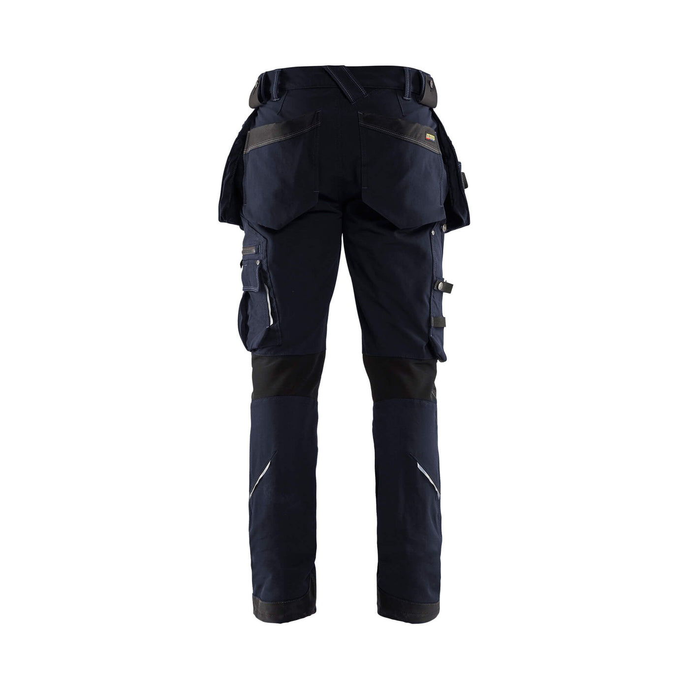 Blaklader X1900 4-Way-Stretch Trousers 19981644 Dark Navy Blue/Black Rear #colour_dark-navy-blue-black