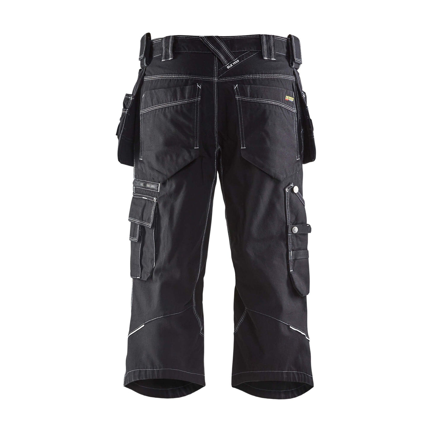 Blaklader X1900 Craftsman Pirate Shorts Black 19621310 Black Rear #colour_black