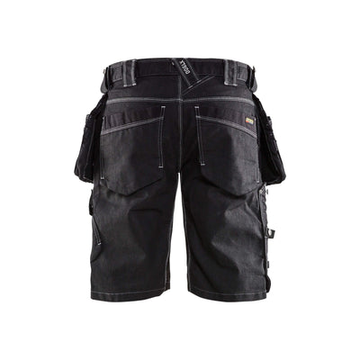 Blaklader X1900 Craftsman Shorts Stretch 19921141 Black Rear #colour_black