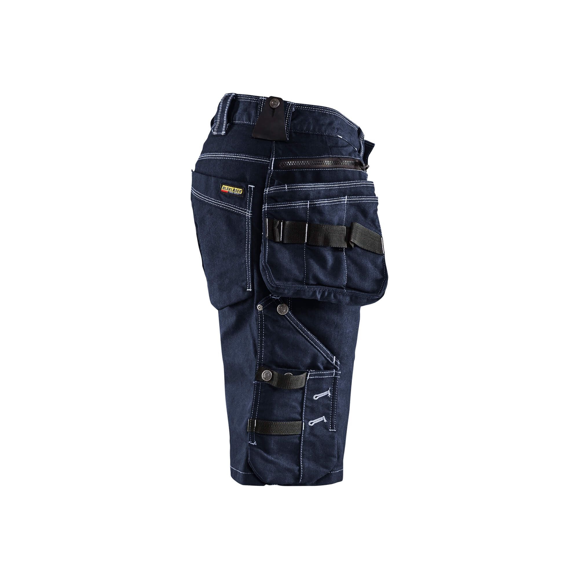 Blaklader X1900 Craftsman Shorts Stretch 19921141 Navy Blue/Black Right #colour_navy-blue-black