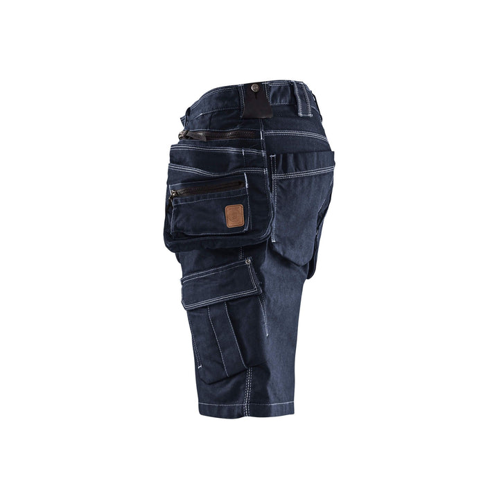 Blaklader X1900 Craftsman Shorts Stretch 19921141 Navy Blue/Black Left #colour_navy-blue-black