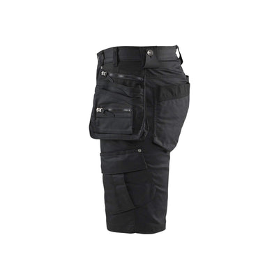 Blaklader X1900 Craftsman Shorts Stretch 19921141 Black Left #colour_black-black