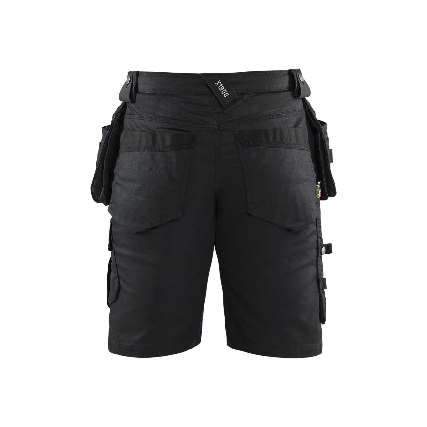 Blaklader X1900 Craftsman Shorts Stretch 19921141 Black Rear #colour_black-black
