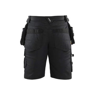 Blaklader X1900 Craftsman Shorts Stretch 19921141 Black Rear #colour_black
