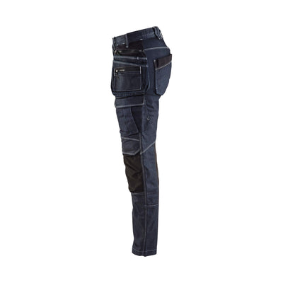 Blaklader X1900 Craftsman Trousers 79901141 Navy Blue/Black Left #colour_navy-blue-black