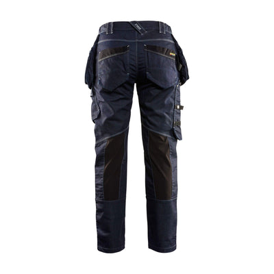 Blaklader X1900 Craftsman Trousers 79901141 Navy Blue/Black Rear #colour_navy-blue-black
