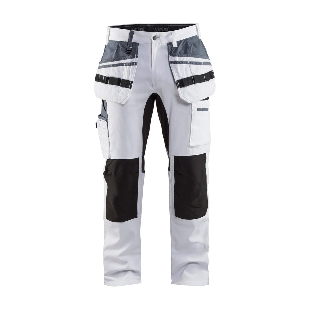 Blaklader X1900 Painters Stretch Trousers White 19101000 White/Black Main #colour_white-black