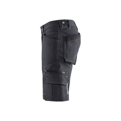 Blaklader X1900 Shorts Craftsman 4-Way-Stretch 19871644 Dark Grey/Black Left #colour_dark-grey-black