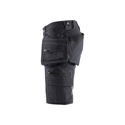 Blaklader X1900 Shorts Craftsman 4-Way-Stretch 19881644 Dark Grey/Black Left #colour_dark-grey-black