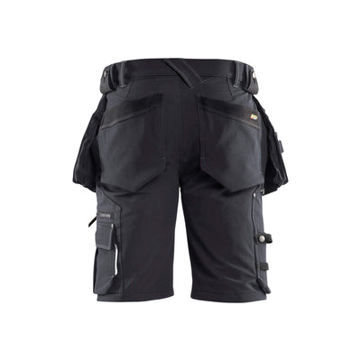 Blaklader X1900 Shorts Craftsman 4-Way-Stretch 19881644 Dark Grey/Black Rear #colour_dark-grey-black