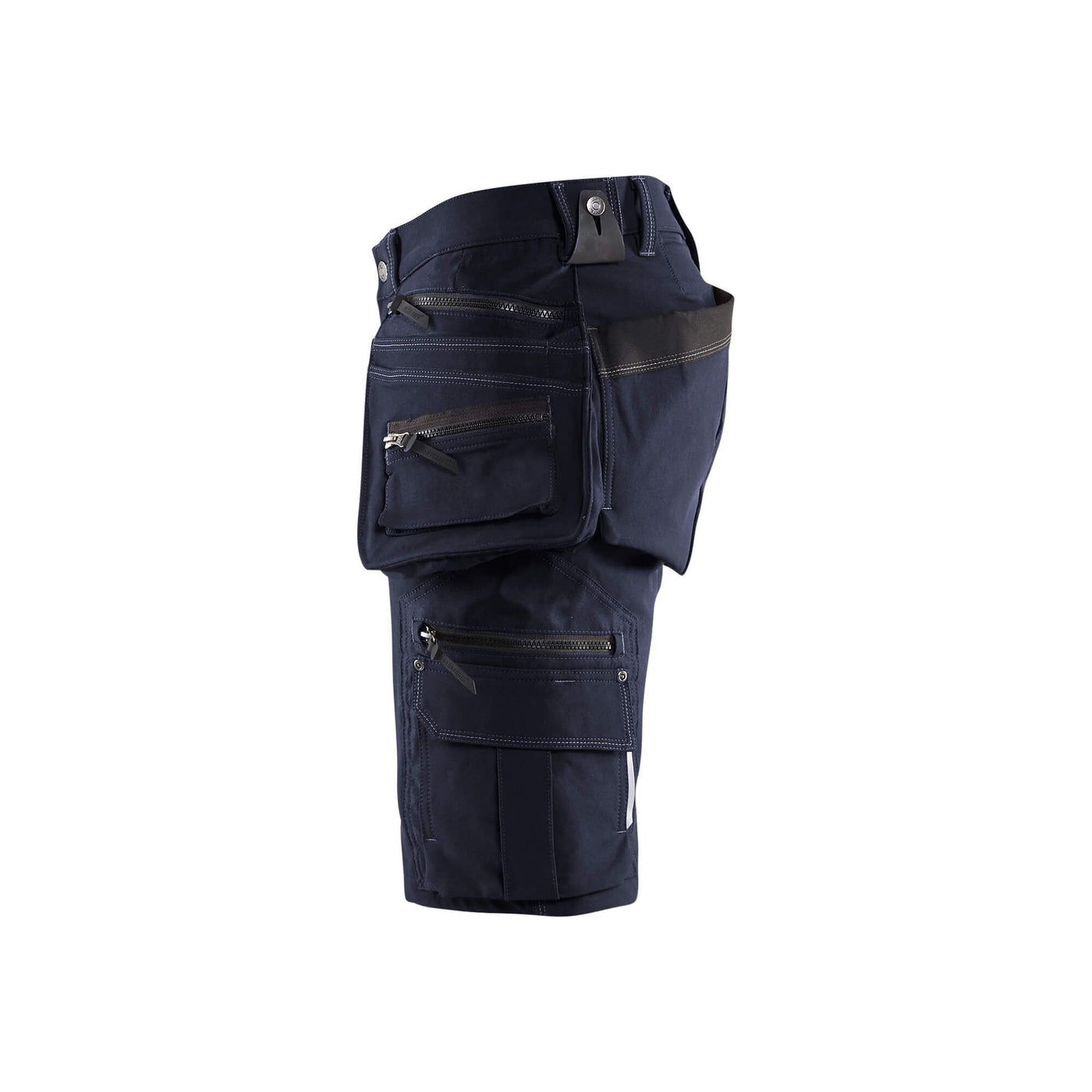 Blaklader X1900 Shorts Craftsman 4-Way-Stretch 19881644 Dark Navy Blue/Black Left #colour_dark-navy-black