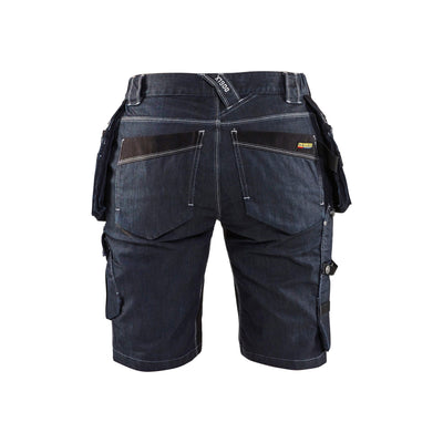 Blaklader X1900 Shorts Ladies Craftsmen Stretch 79921141 Navy Blue/Black Rear #colour_navy-blue-black