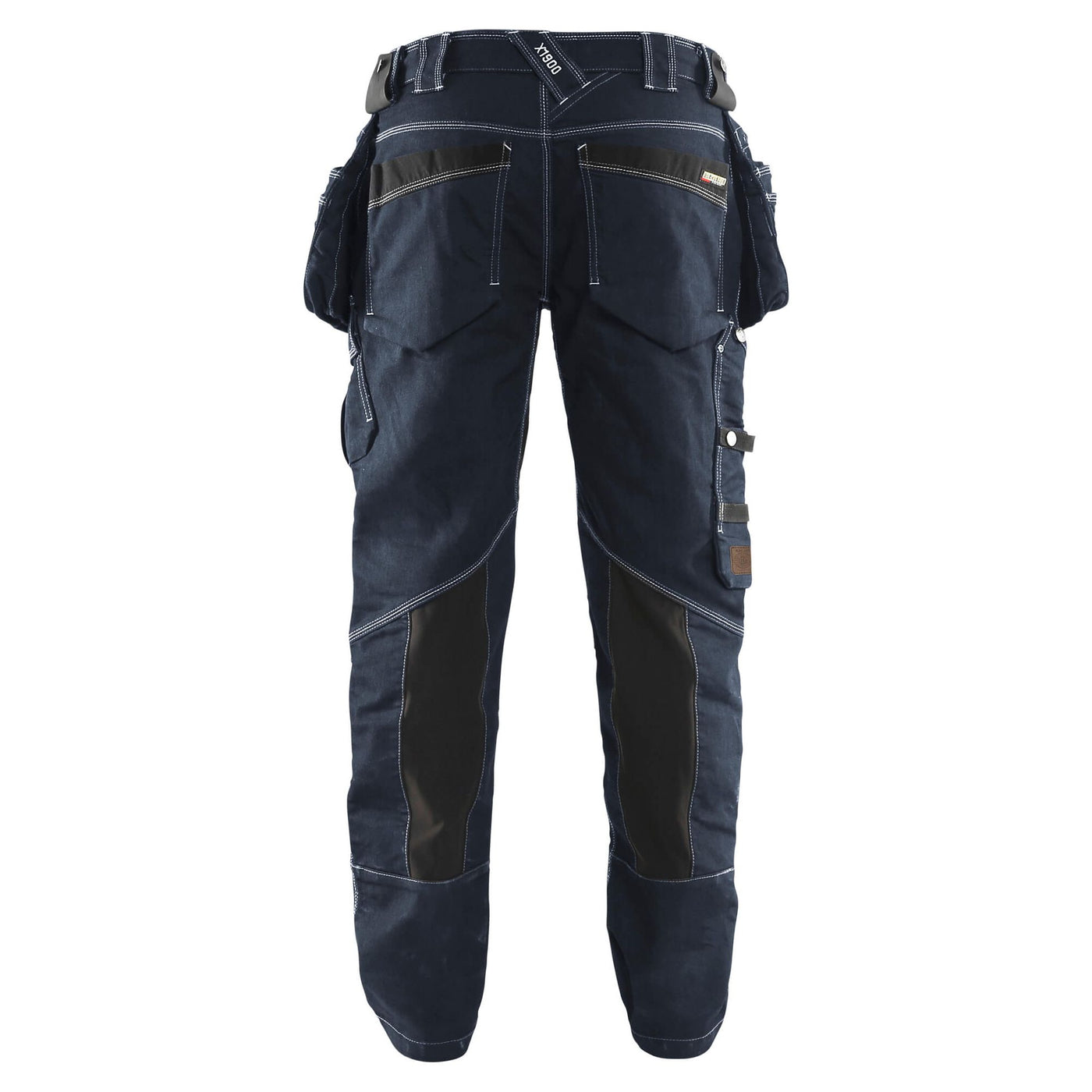 Blaklader X1900 Stretch Trousers 19901141 Navy Blue/Black Rear #colour_navy-blue-black