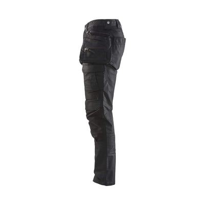 Blaklader X1900 Stretch Trousers 19901141 Black/Black Left #colour_black-black