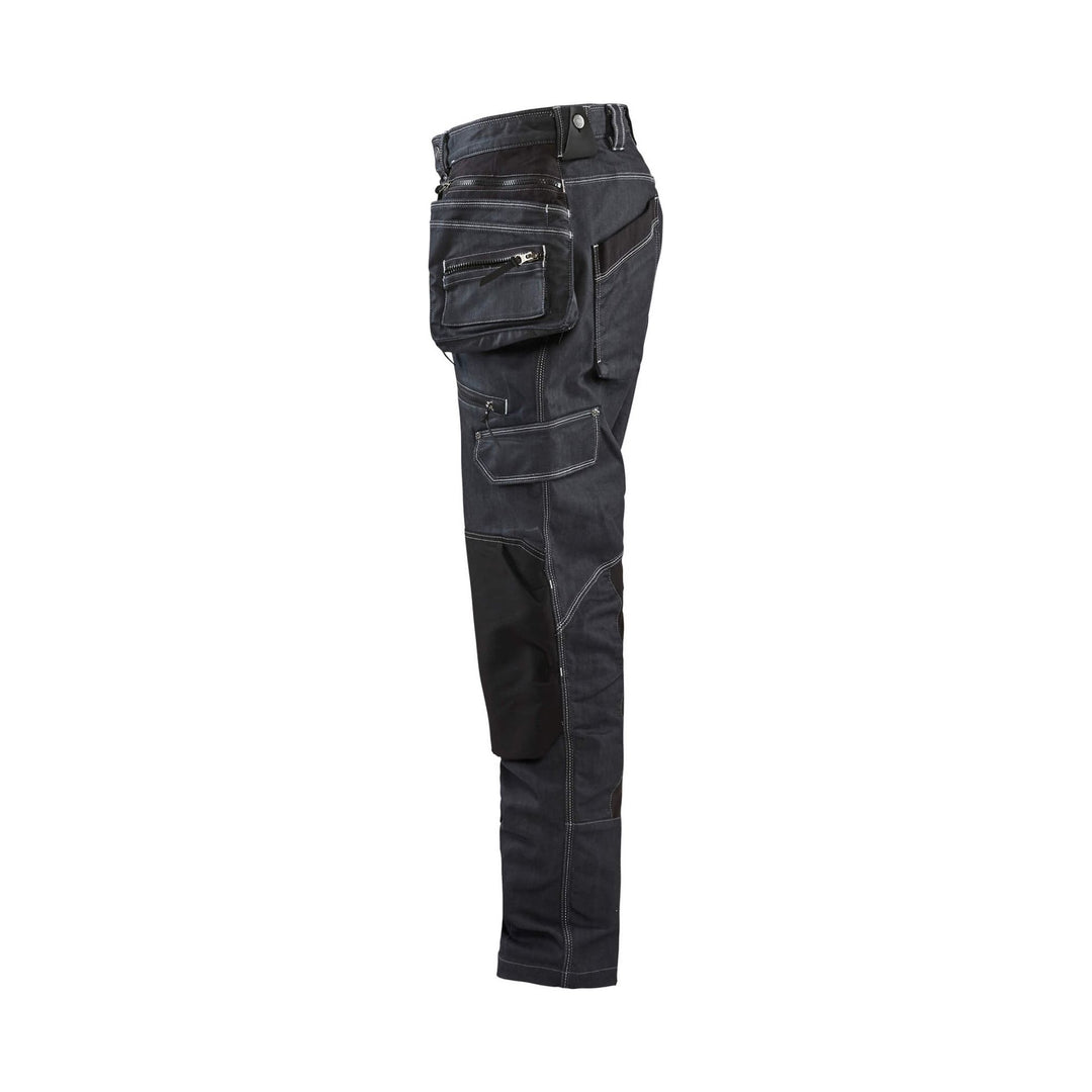 Blaklader X1900 Stretch Trousers 19991141 Navy Blue/Black Left #colour_navy-blue-black