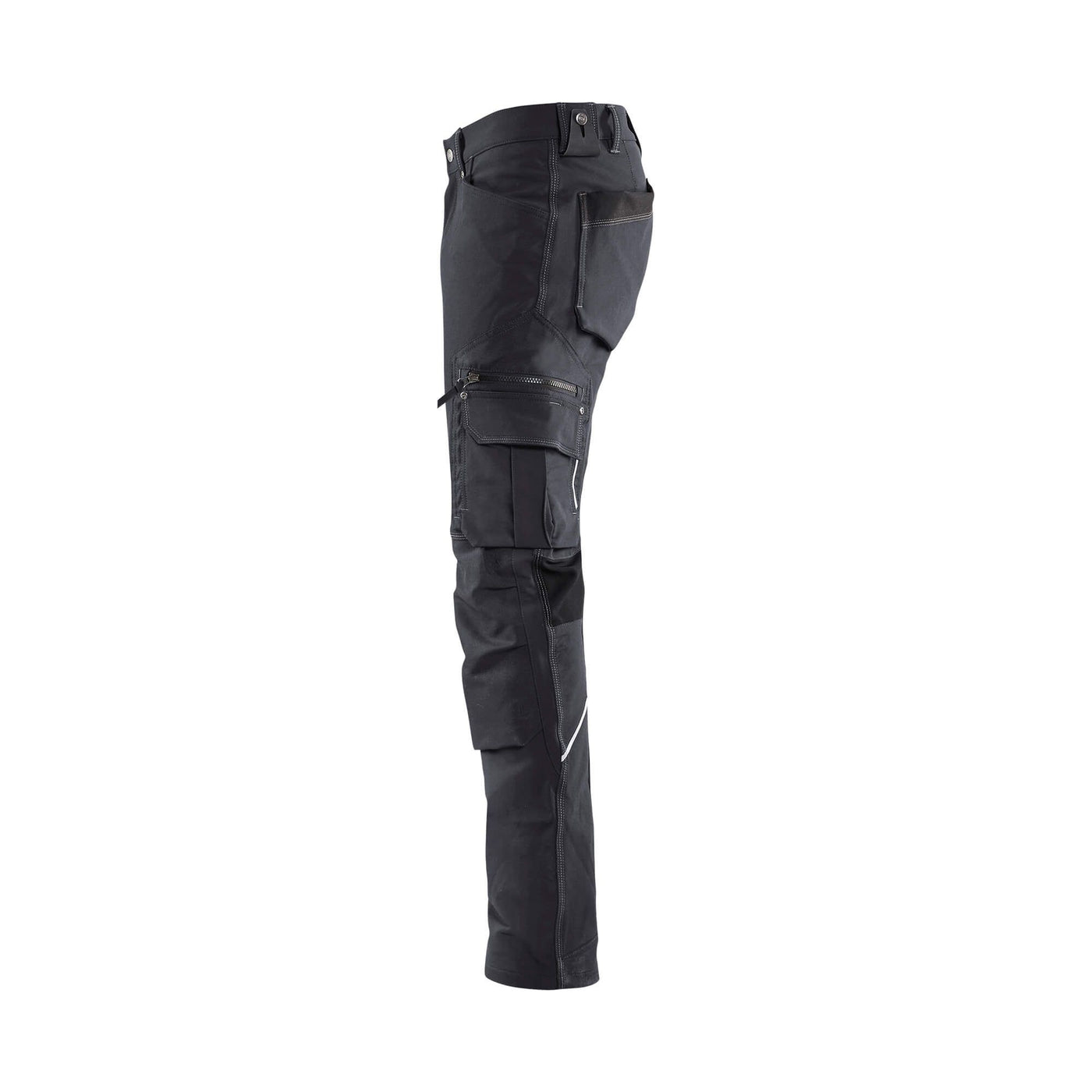Blaklader X1900 Trousers Craftsman 4-Way-Stretch 19891644 Dark Grey/Black Left #colour_dark-grey-black