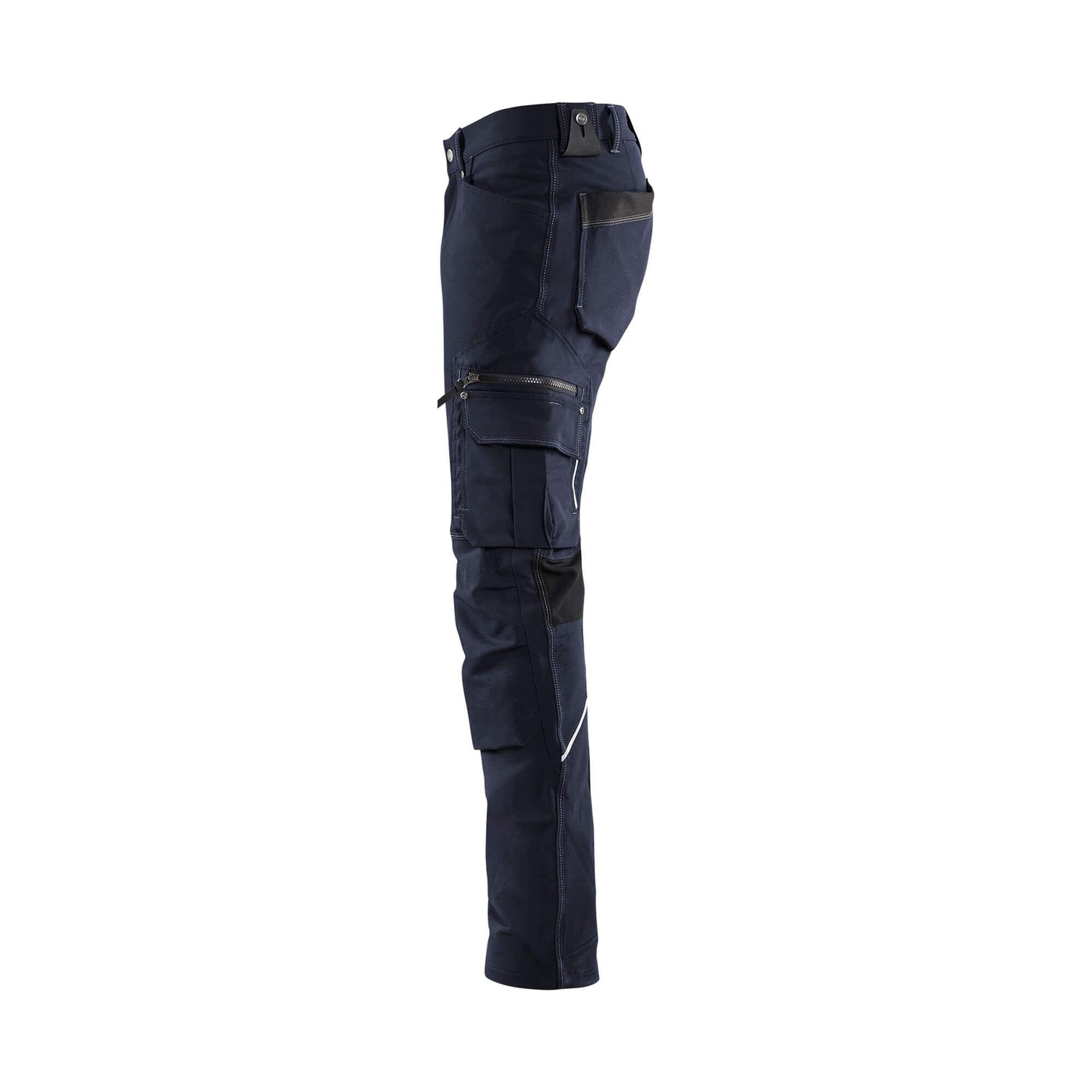 Blaklader X1900 Trousers Craftsman 4-Way-Stretch 19891644 Dark Navy Blue/Black Left #colour_dark-navy-black