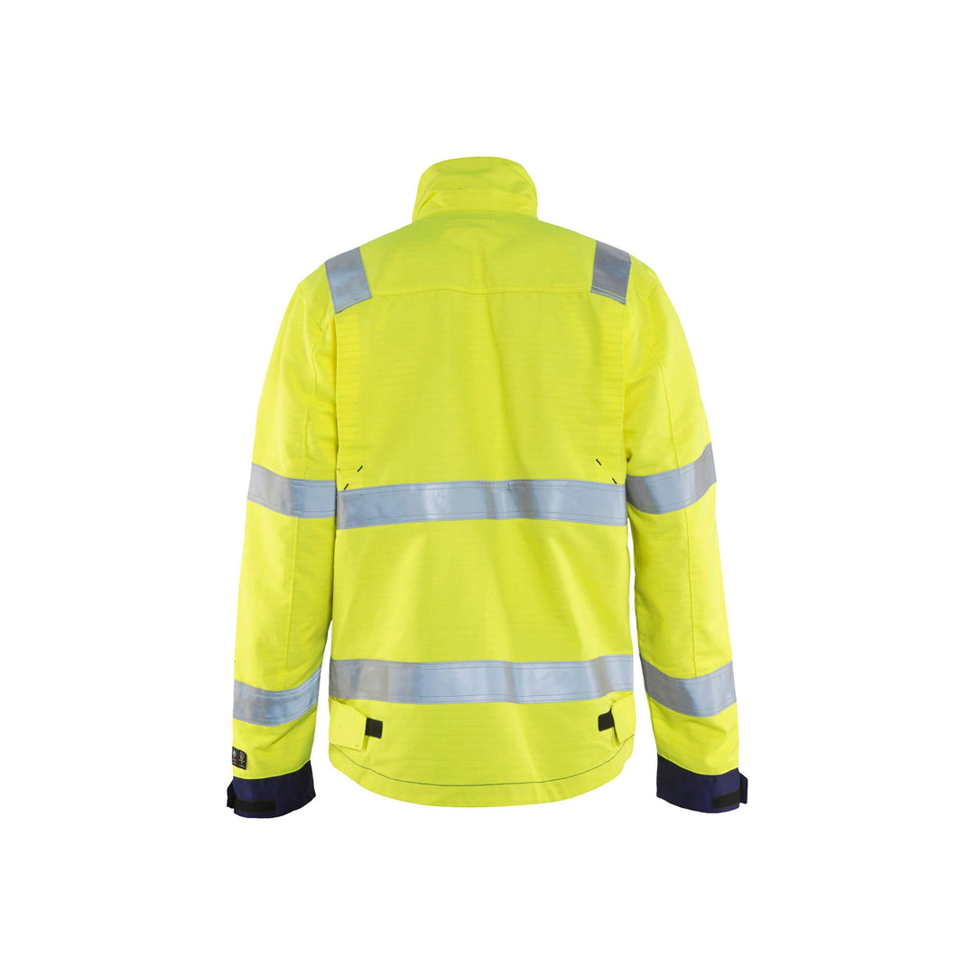 Blaklader 40871514 Yellow Jacket Multinorm Yellow/Navy Blue Rear #colour_yellow-navy-blue