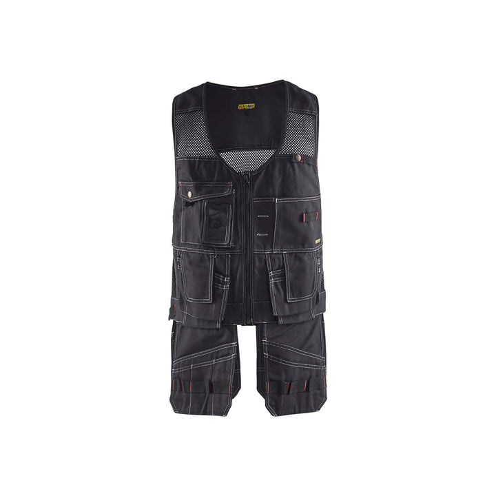 Blaklader 31001380 Zip Waistcoat Black Black Main #colour_black