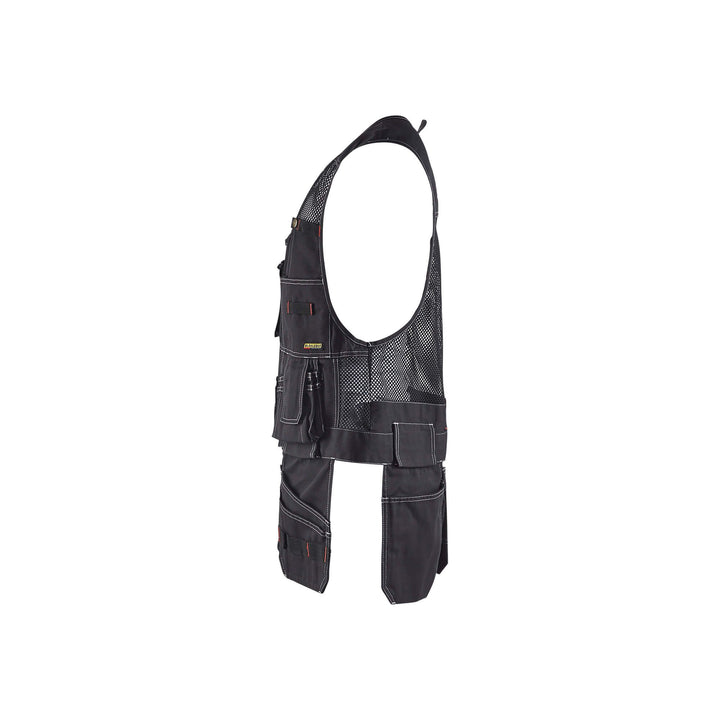 Blaklader 31001380 Zip Waistcoat Black Black Left #colour_black