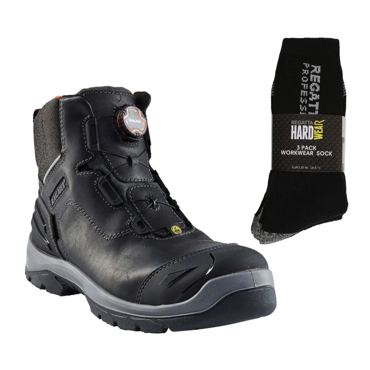 Blaklader 2455 Special Offer Pack - Elite Safety Boots S3 (24550000) + 3 Pairs Work Socks