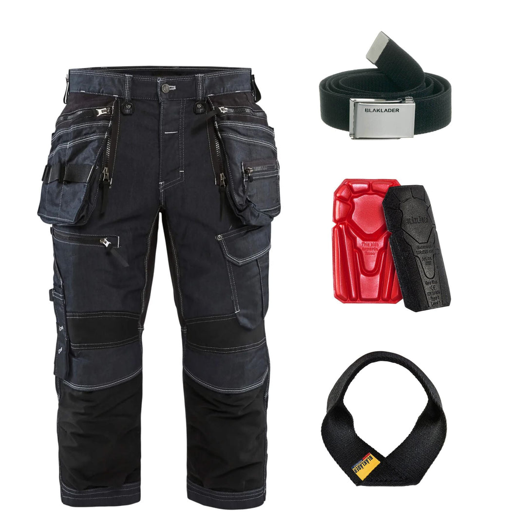 Blaklader Special Offer 1991 Pack - X1900 Pirate Shorts Stretch (19911141) + Belt + Knee Pads + Hammer Loop