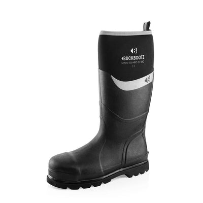 Buckler Boots BBZ6000 Safety Wellies Neoprene & Rubber Insulated Buckbootz Black Image 2#colour_black