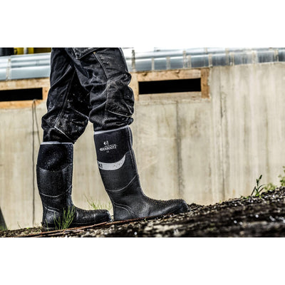 Buckler Boots BBZ6000 Safety Wellies Neoprene & Rubber Insulated Buckbootz Black Image 5#colour_black