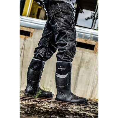 Buckler Boots BBZ6000 Safety Wellies Neoprene & Rubber Insulated Buckbootz Black Image 6#colour_black