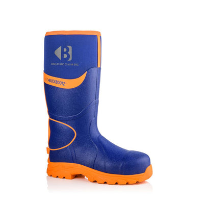 Buckler Boots BBZ6000 Safety Wellies Neoprene & Rubber Insulated Buckbootz Blue/Hi-Vis Orange Main#colour_blue-hi-vis-orange