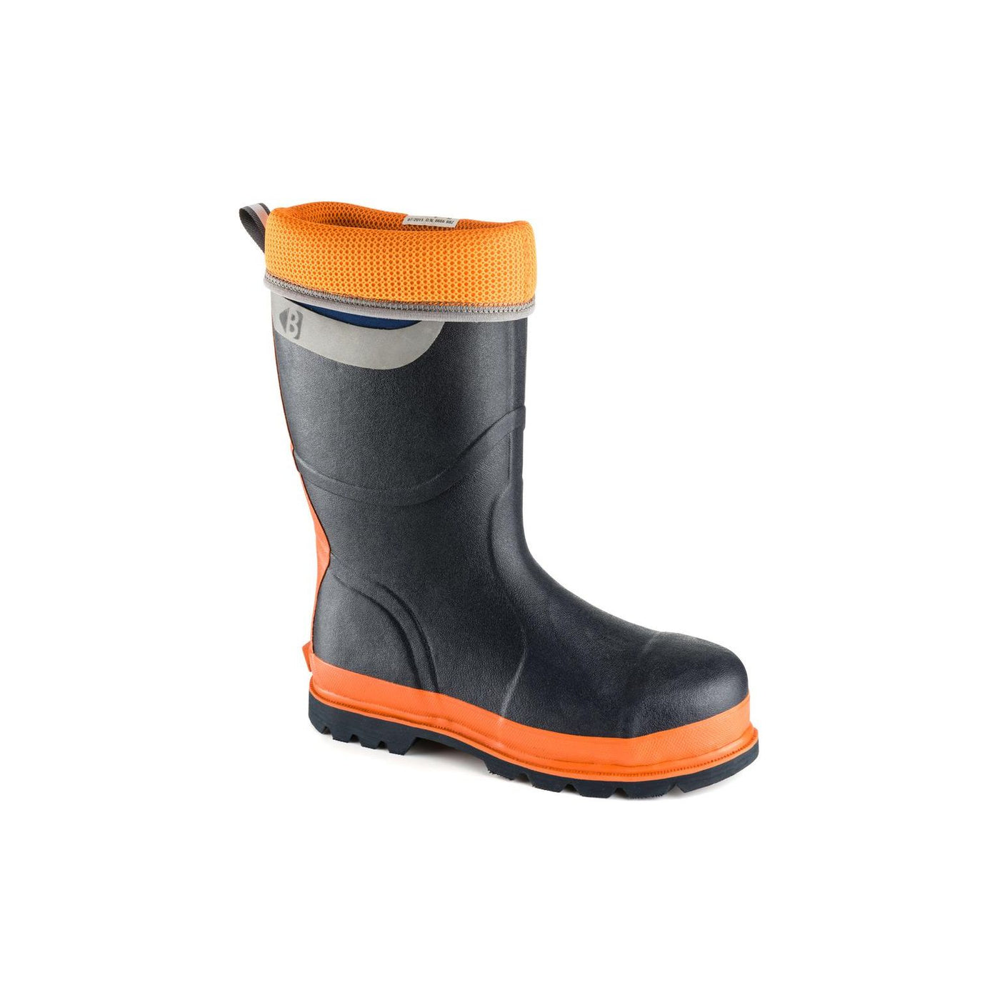 Buckler Boots BBZ6000 Safety Wellies Neoprene & Rubber Insulated Buckbootz Blue/Orange Image 3#colour_blue-orange