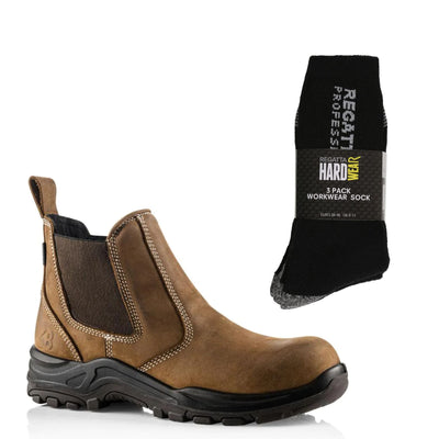 Buckbootz DEALERZ Special Offer Pack - Buckler Lightweight Waterproof Dealer Boots + 3 Pairs Work Socks
