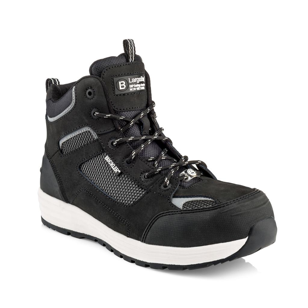 Buckler Boots BAZ Safety Boots Black Lightweight Buckbootz Black Main#colour_black