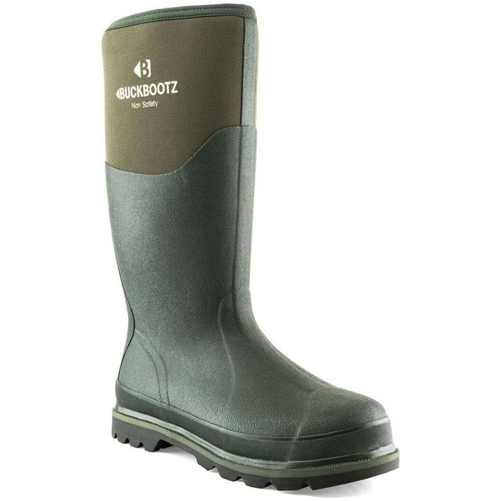 Buckler Boots BBZ5020 Non-Safety Wellies Green Neoprene Buckbootz Green Main#colour_green