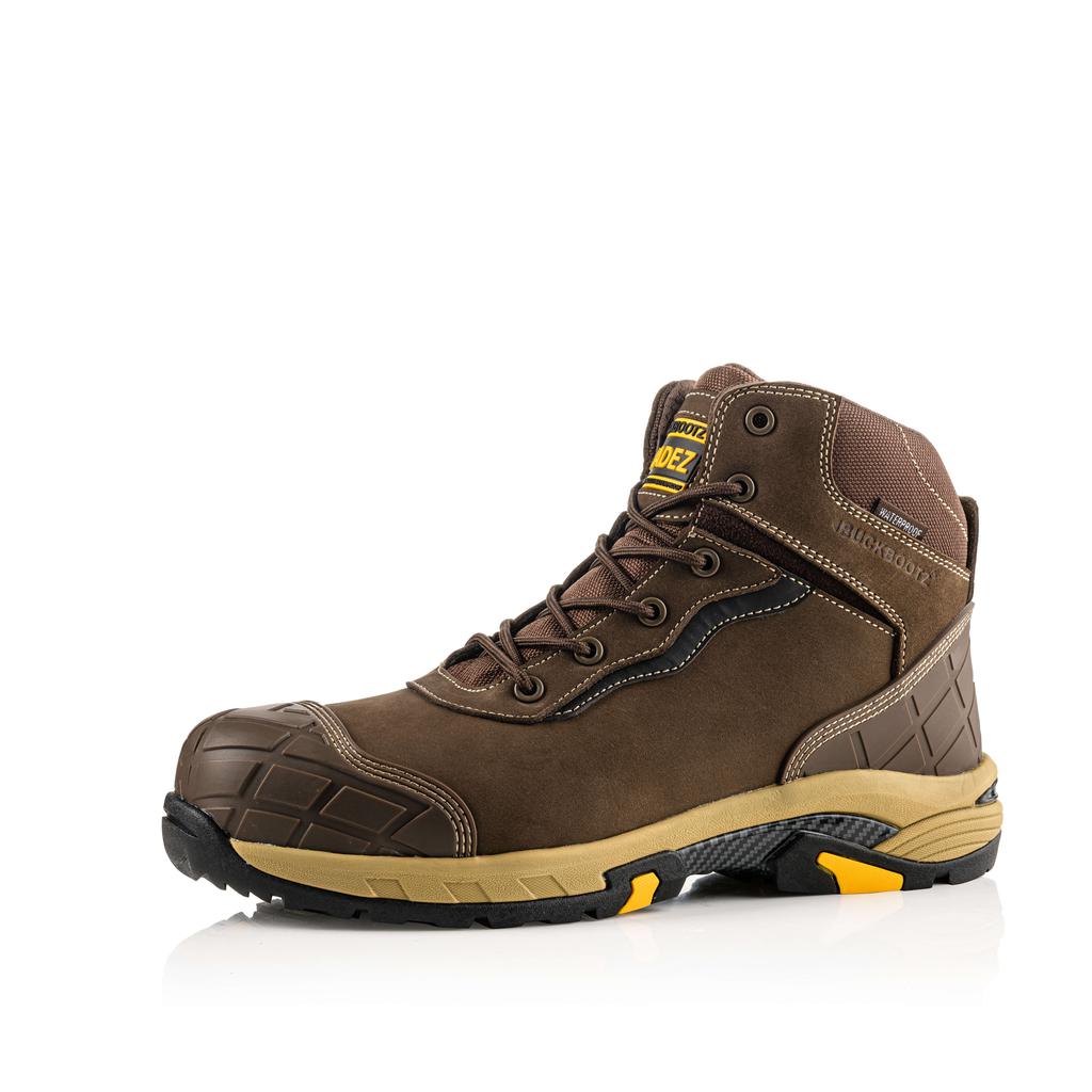 Buckler Boots BLITZ Waterproof Safety Boots Lightweight Buckbootz Brown Image 3#colour_brown