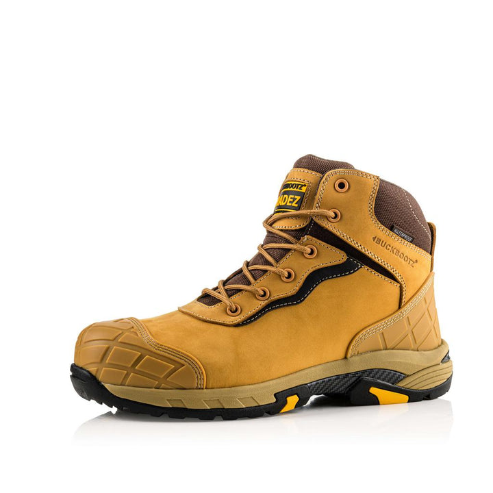 Buckler Boots BLITZ Waterproof Safety Boots Lightweight Buckbootz Honey Image 3#colour_honey