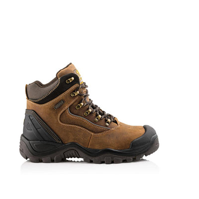 Buckler Boots BSH002 Hiker Safety Boots Waterproof Brown Buckshot Buckbootz Brown Image 2#colour_brown