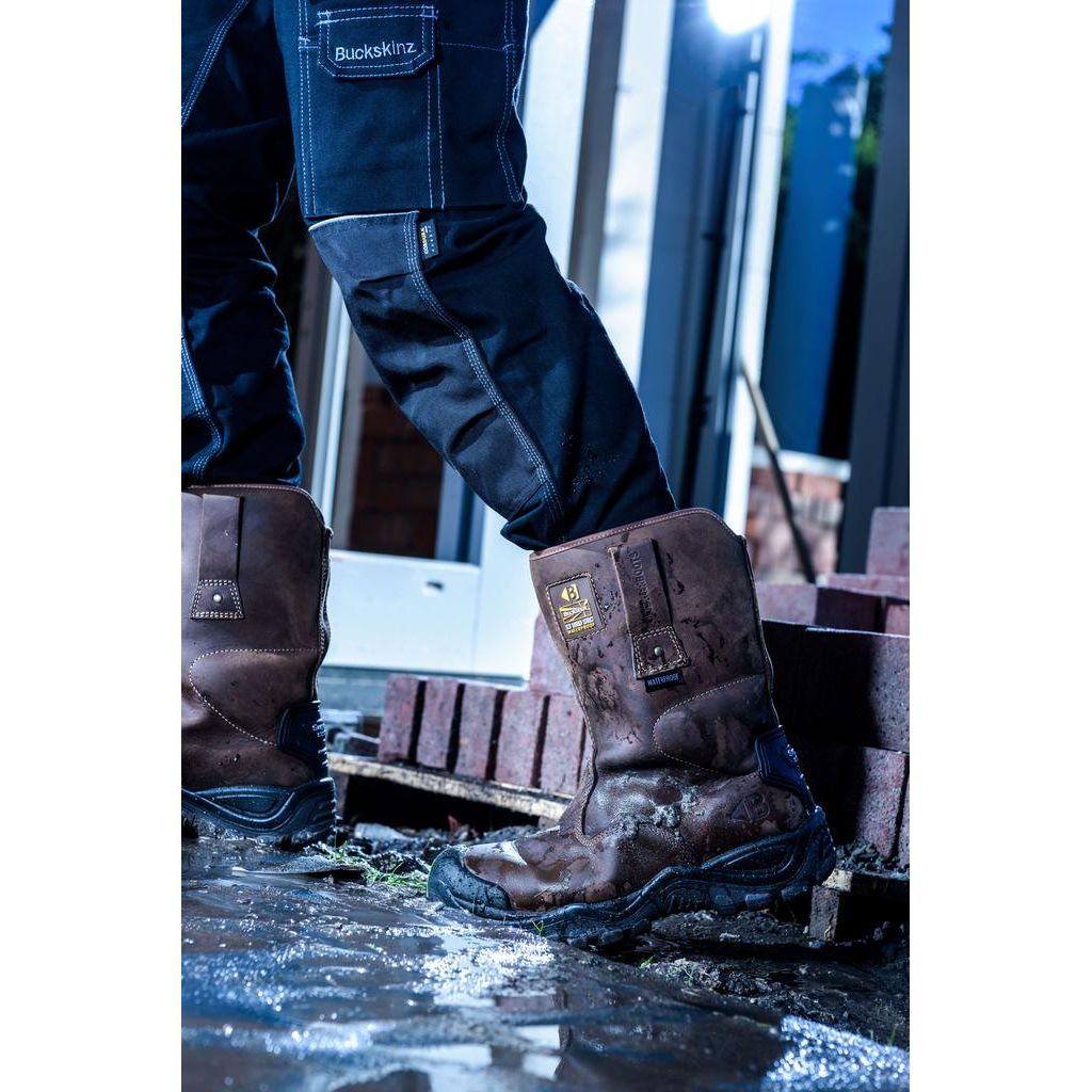 Buckler Boots BSH010 Safety Rigger Boots Brown Buckshot Buckbootz Brown Image 4#colour_brown