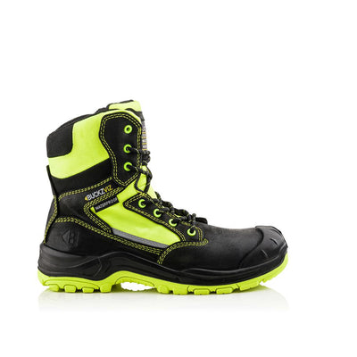 Buckler Boots BVIZ1 Hi Vis Safety Boots High Leg Waterproof Buckz Viz Black/Hi-Vis Yellow Image 2#colour_black-hi-vis-yellow